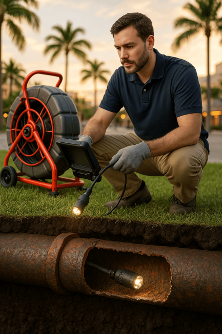 Cast Iron Sewer Inspections service in Miami & Fort Lauderdale Cast Iron Sewer Inspections in Miami & Fort Lauderdale